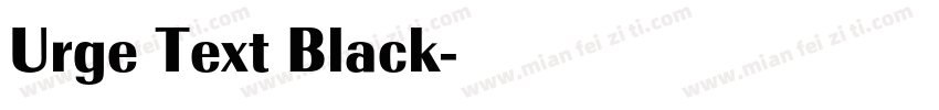 Urge Text Black字体转换
